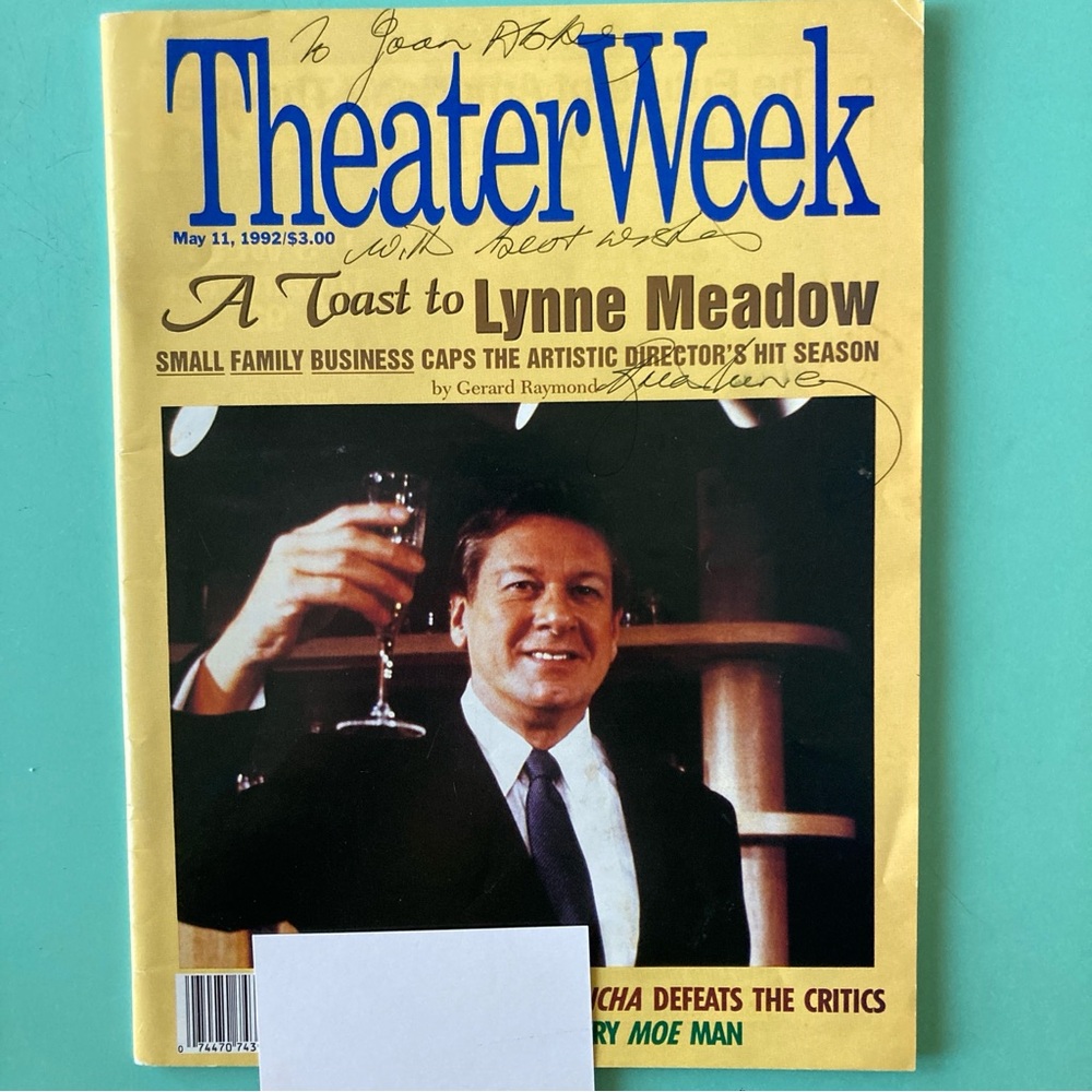 Brian Murray Signed /  Inscribed Theater Week Magazine MaY 11 1992 Label Attched